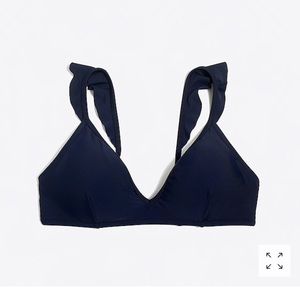 Ruffle shoulder bikini top